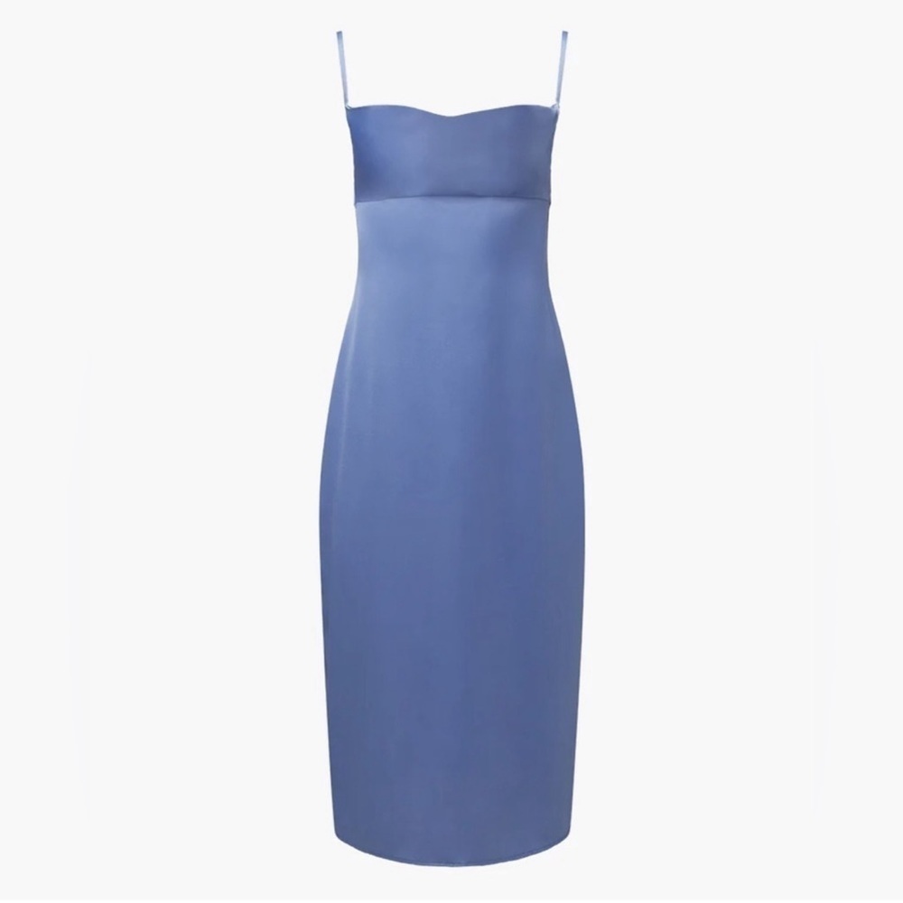 *NWT* WeWoreWhat REVOLVE Cowl Midi Satin Charmeuse Dress - Picture 4 of 6